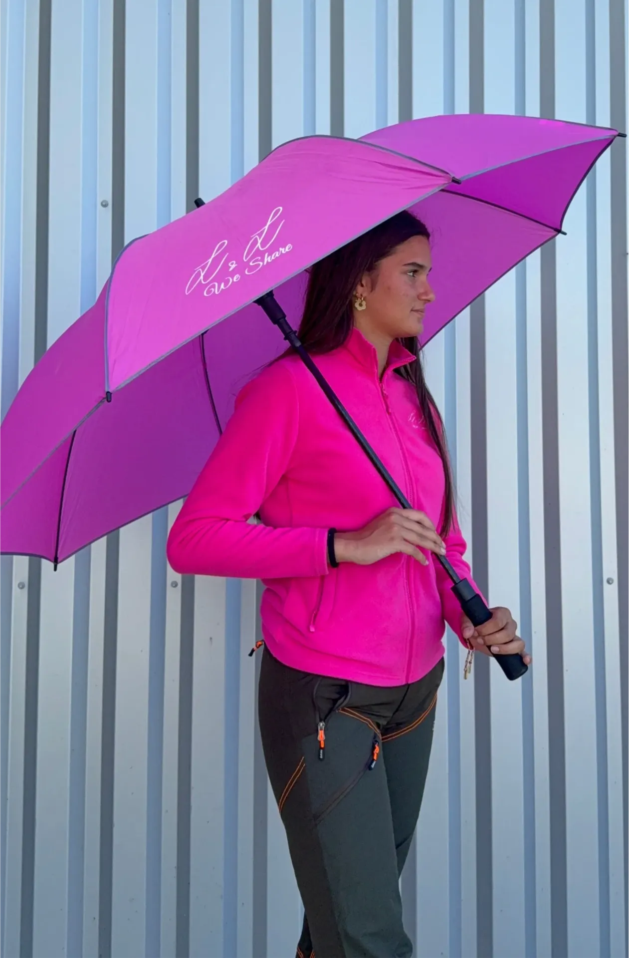 Parapluie 125 cm rose fuschia L&L We Share