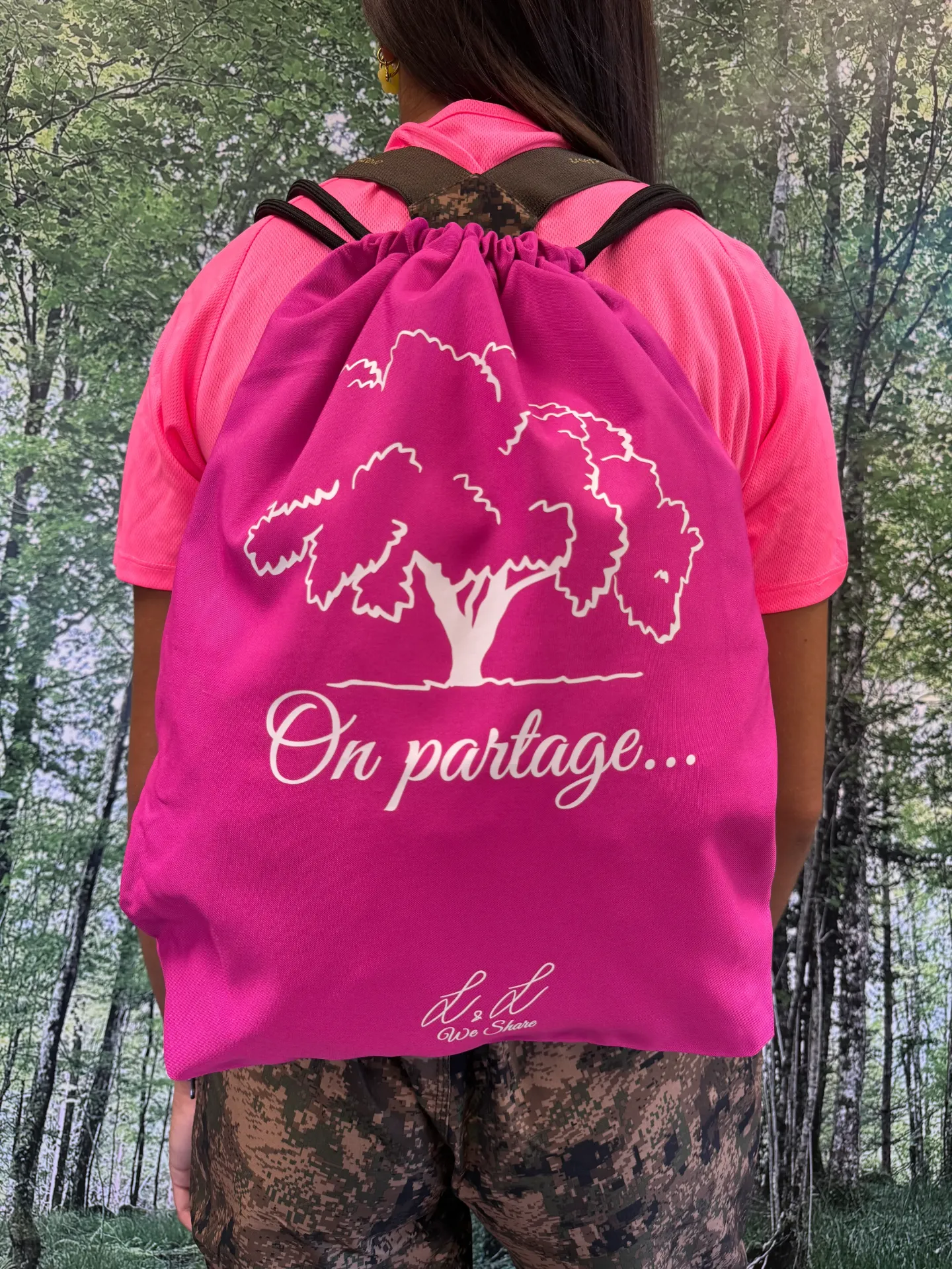 Grand Sac fourre tout rose L&L