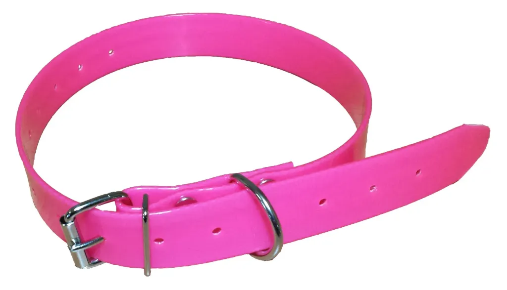 [ANCOMA] Collier MASTER POLYURÉTHANE - Boucle à rouleau (Rose, 450 x 20mm, Avec boucle (19/115mm))