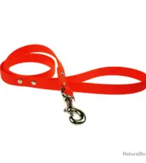 Laisse plate BIOTHANE BETA Orange 19mm (Simple Mousqueton)